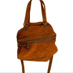 VINTAGE Corduroy zipper shoulder bag